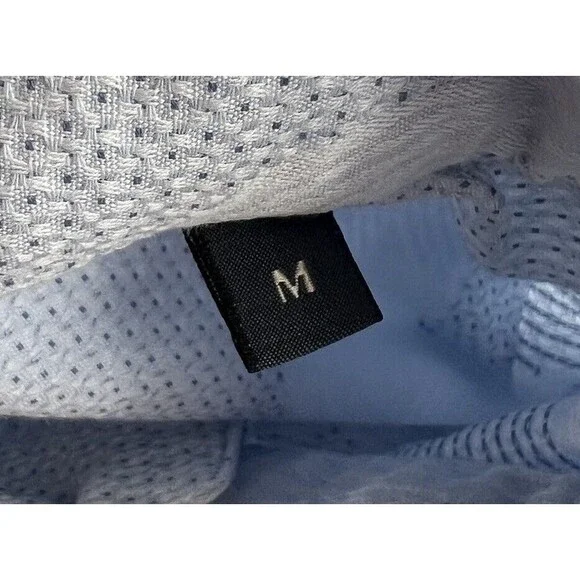 Zanella Harold Mens M Blue White Floral Design Button Down Long Sleeve Shirt - Picture 5 of 6